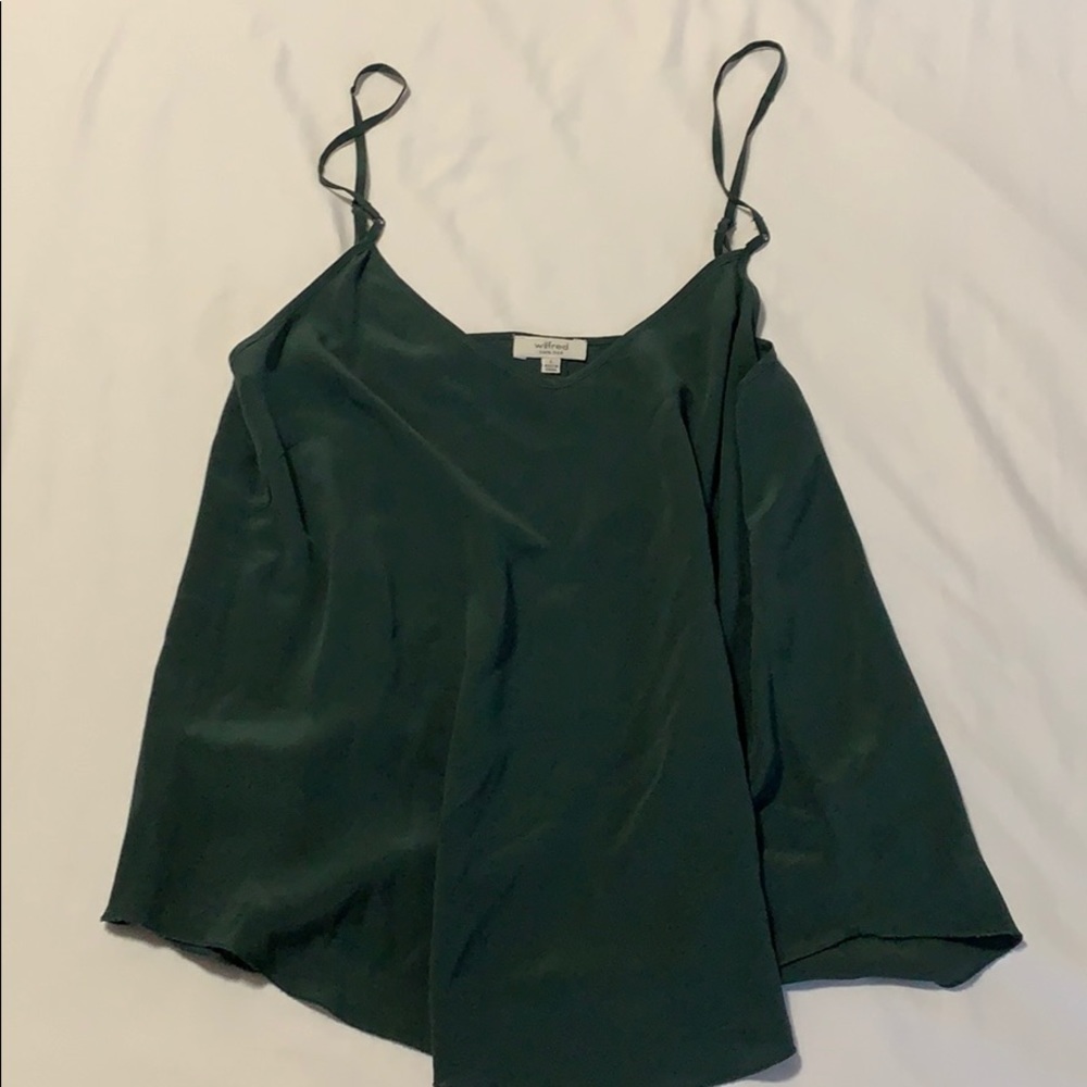 Forest Green 100% Silk Tank Top